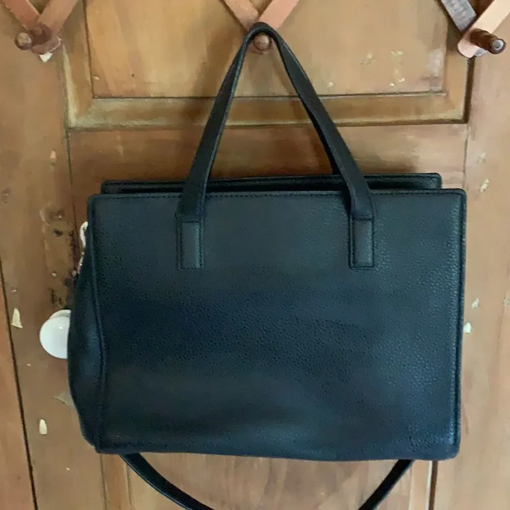 Kate Spade Chantal Bridge black leather bow satchel bag